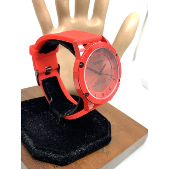 SPGBK Men's Watch 1800 Foxfire Quartz Red Dial Rubber Strap 42mm - Picture 12 of 12